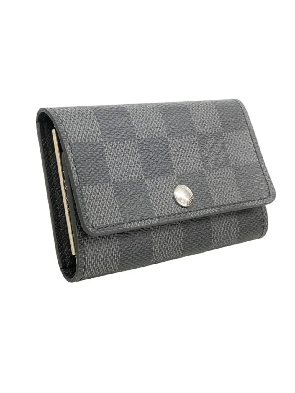 Louis Vuitton Key Case Damier Graphite Multicles 6 Black Gray Key Holder